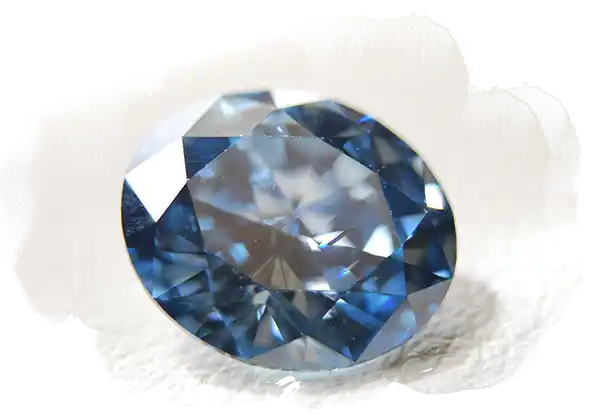 Diamant commémoratif taille ovale des cendres par algordanza.