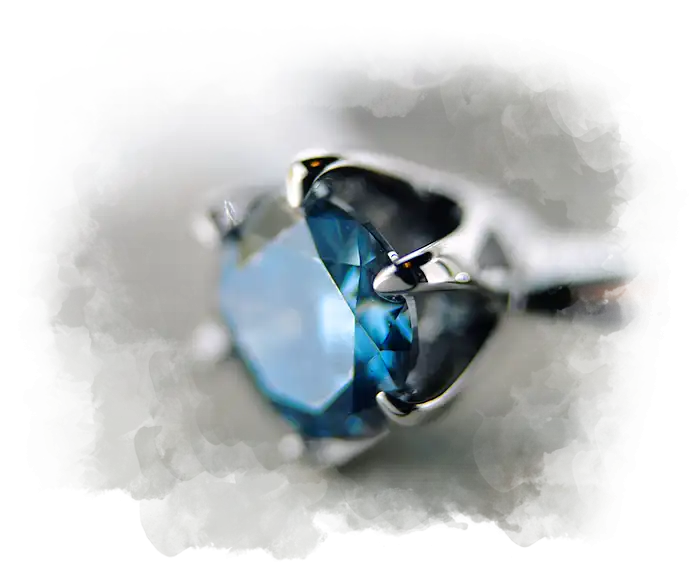Ash Diamond in white gold ring